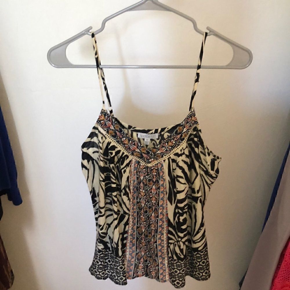 Y2K vintage Boho pattern tank top sz XS